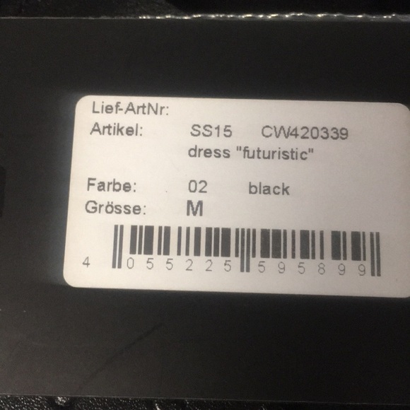 PHILIPP PLEIN Black futuristic dress, auth 2018 - Picture 2 of 7